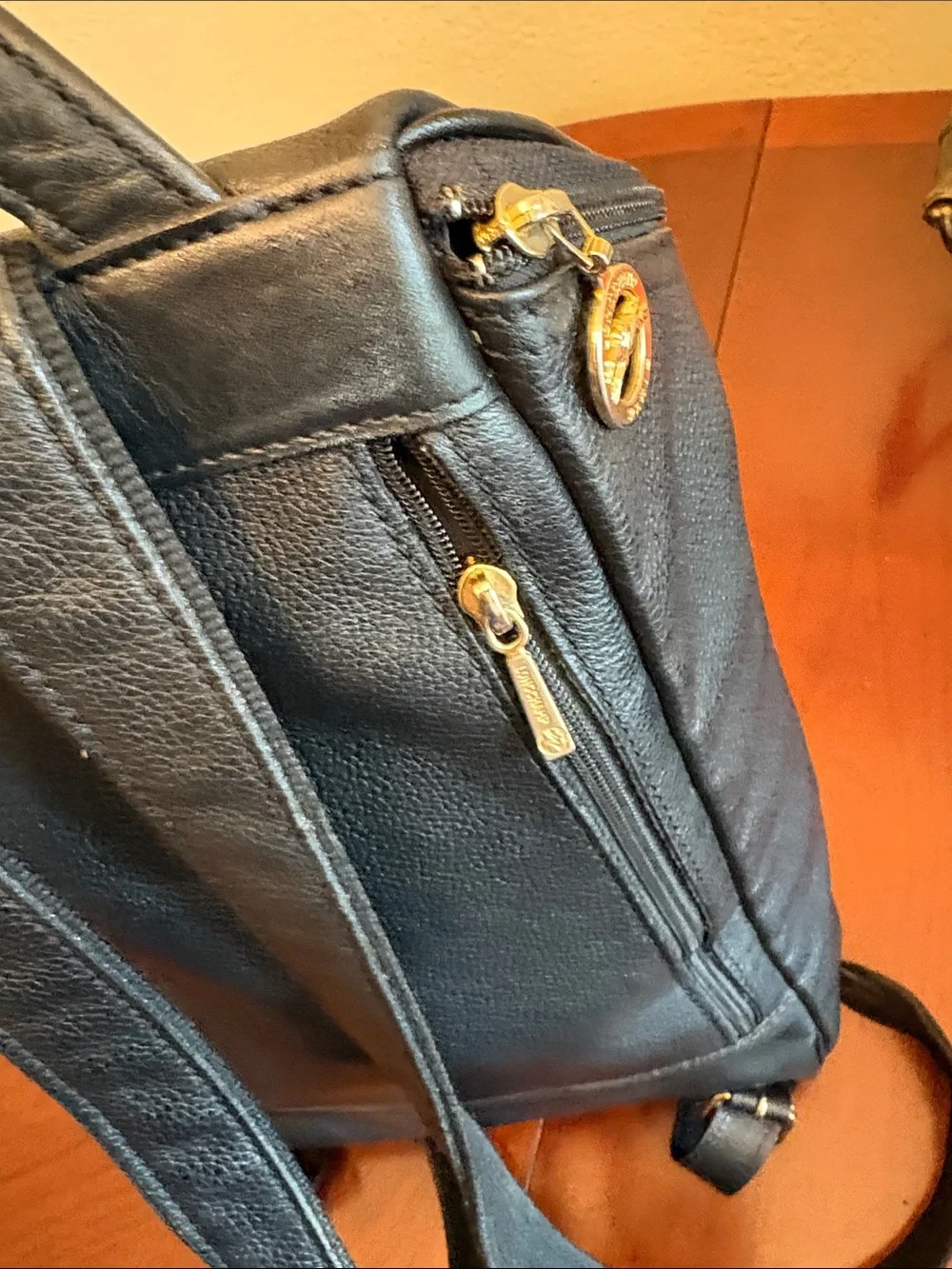 Longchamp Leather Top-Handle Backpack - Black